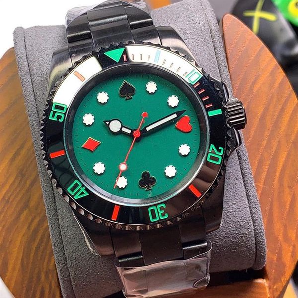 

watch mens watches sapphire automatic mechanical watch stainless steel strap waterproof design wristwatch montre de luxe black pok260n, Slivery;brown