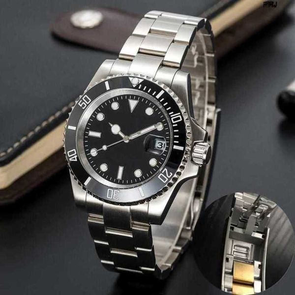 

rolaxs watch mens 202340mm automatic mechanical stainless steel blue black ceramic sapphire wristwat bm4g, Slivery;golden