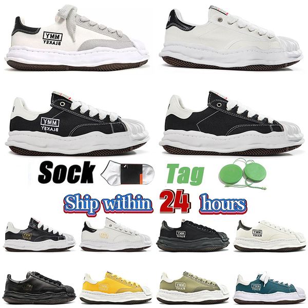 

designer maison mihara yasuhiro mmy original casual shoes canvas black white casual shoes for men miharayasuhiro toe cap sneaker mens sports