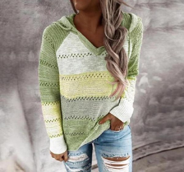 

women039s sweaters spring autumn women hooded sweater casual rib knitted long sleeve loose pullover with drawstring hood thin f8256006, White;black