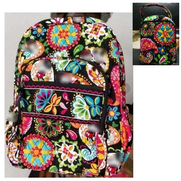 

cartoon cotton backpack school bag match with cartoon lunch bag297c