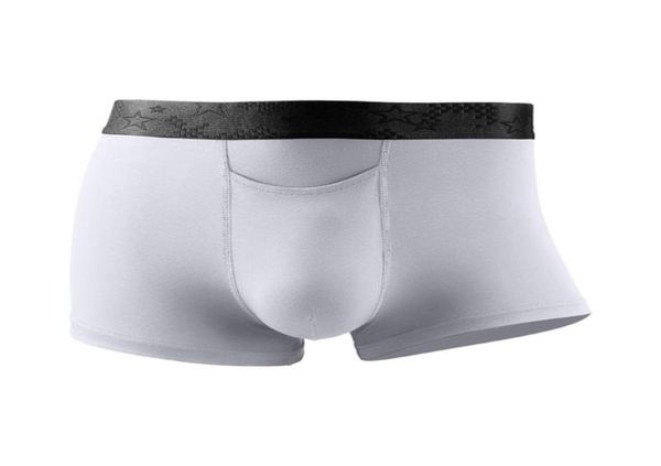 

underpants men boxer short ulta soft brief mid waist breathable panties male seamless solid color2584015, Black;white