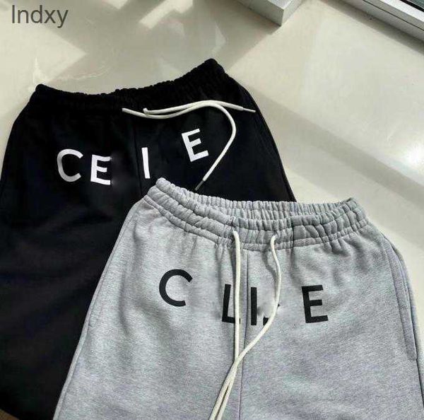 

designer men's pants wide leg casual pants letter, Black