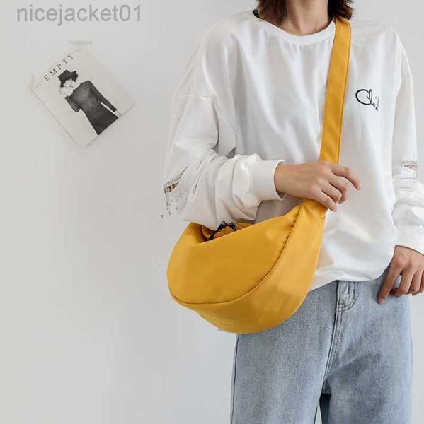 

2023 designer luluslemens bag same style casual bag large capacity shoulder bag simple nylon dumpling bag versatile crossbody bag luluss