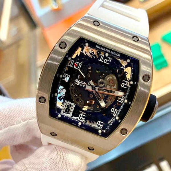 

richardmille mens wristwatch rm pilot sport wrist watches series rm010 platinum full hollow yi-htbu yi-tmlm