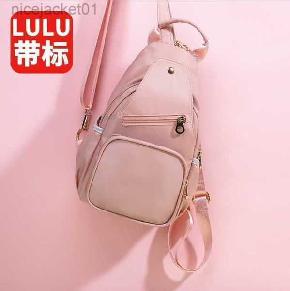

2023 designer lulusslemens bag korean women's mini chest bag casual small crossbody bag single shoulder bag backpack lightweight women&
