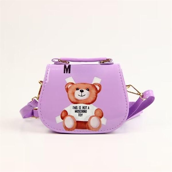 

children's baby new popular all-matching little girl shoulder bag fashion pattern alphabet princess girl crossbody bag a02, White