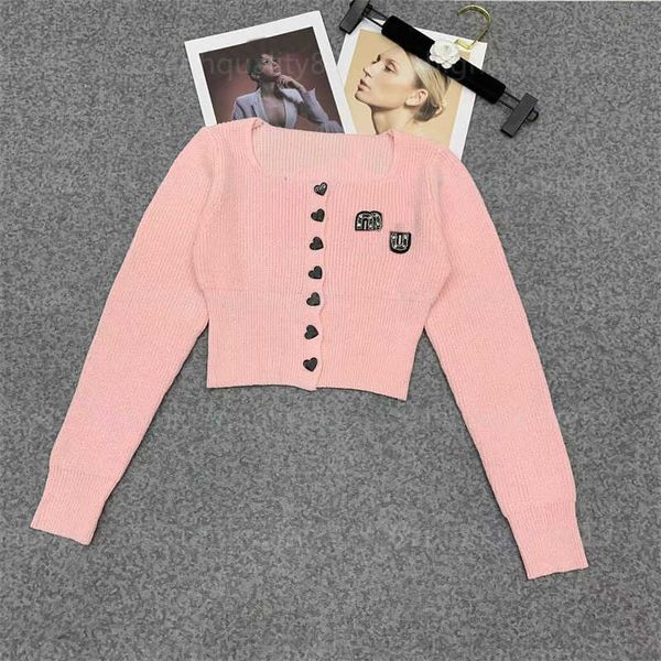 

designer sweater women cardigan jacket knit sweaters womens fashion solid colour kniwear long sleeve square neck short coat designer cardiga, White;black
