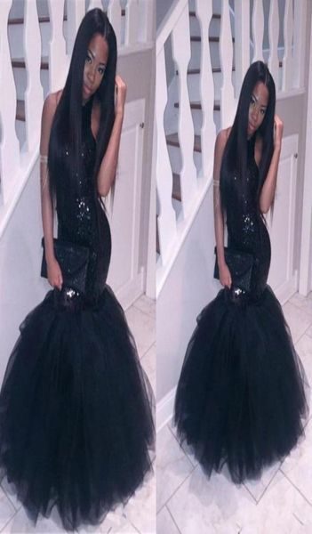 

black girl 2k19 prom dresses halter neck sequins ed mermaid backless dubai fiesta longo party gowns 2019 party gowns5290210