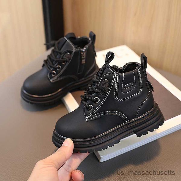 

boots kids short boots for baby boys ankle boots girls fashion autumn winter boots years children casual shoes sneakers r230822, Black;grey