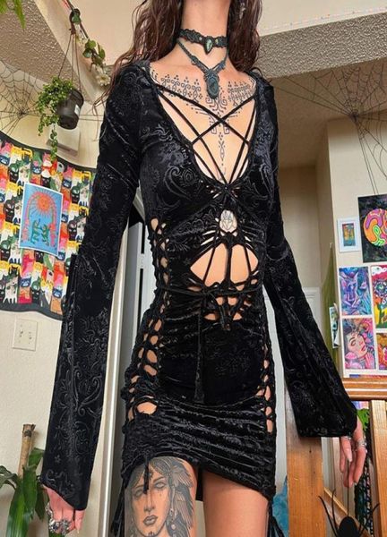 

casual dresses gothic women dress lace trim high waist bodycon mini 2023summer egirl vintage punk harajuku lolita clothes9755851, Black;gray