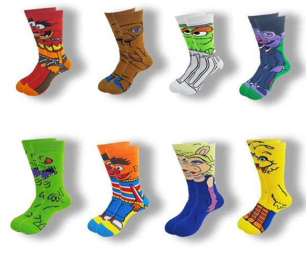 

men039s socks autumn and winter men039s and women039s socks cartoon movie characters funny novel street style high qualit5515273, Black