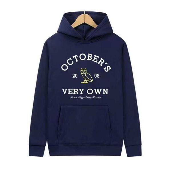 

fashion men's hoodies women autumn ovo long sleeve patchwork hoodie sweatshirts fleece streetwear haruku hip hop sudaderas hombre d2, Black