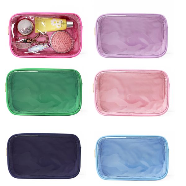 

cosmetic bags cases clear make up bag pouches transparent letter patches waterproof toiletry bagtravel storage organizer party gift 230821