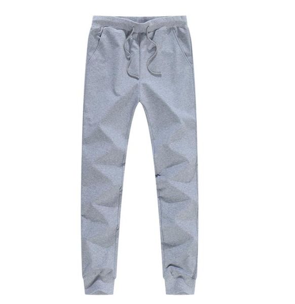 

men joggers male trousers casual pants sweatpants jogger grey casual elastic cotton gyms fitness workout pant1728474, Black