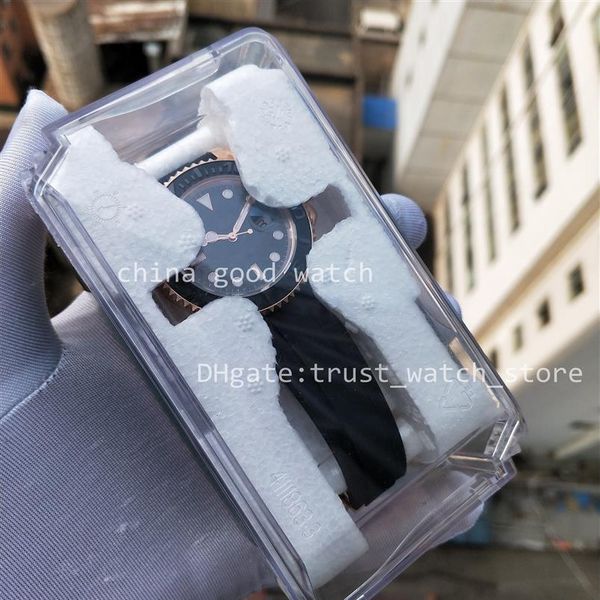 

factory s watch basel super bpf version 40mm v2 quality automatic movement rose gold rubber strap black dial bezel bp sapphire276g, Slivery;brown