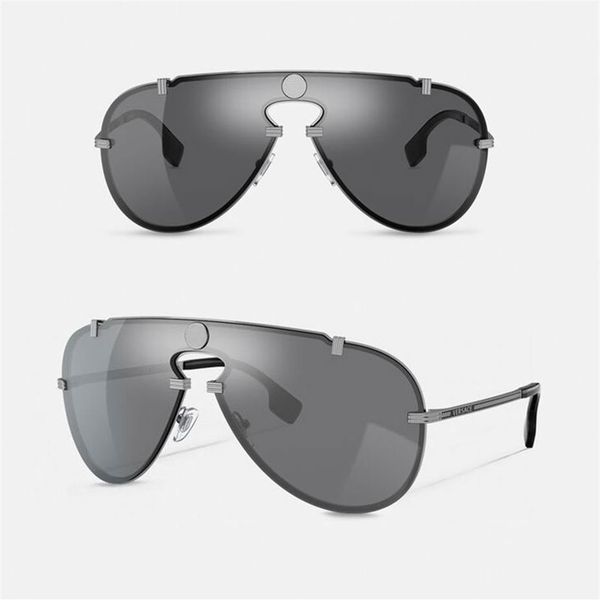 

men women designer sunglasses concise metal plated temples ve2243 clam frameless one piece sunglasses original box2134, White;black