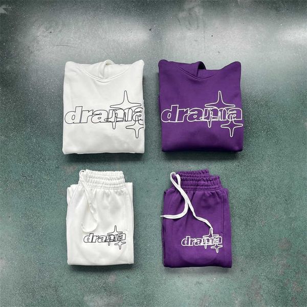 

drama star suit men's sweatshirt and sweatpants tracksuits white purple hooded hoodies england original wholesale, Black;brown