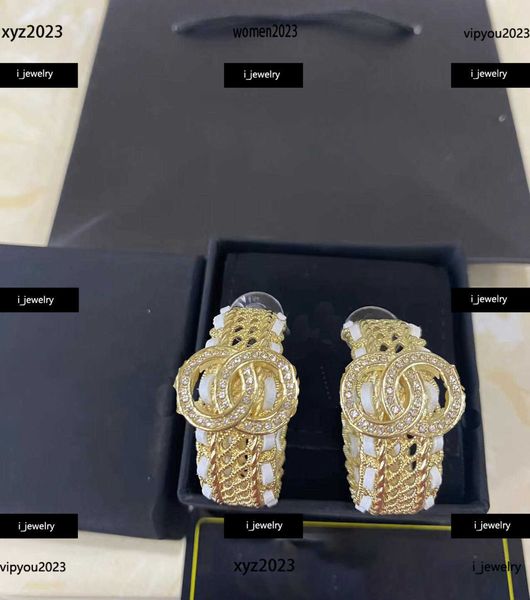

women designer earrings fashion luxury leather interweaving design hoop & huggie jewelry #including brand box new arrival, Golden;silver