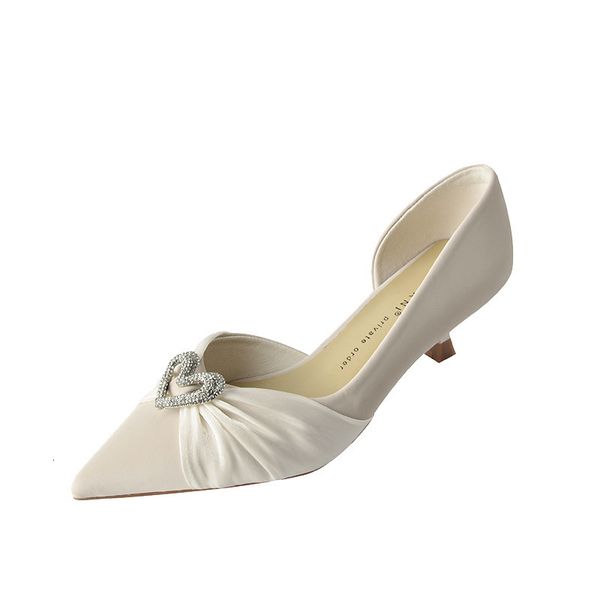 

dress shoes fashion women 5cm heels elegant office ladies shoe sandals silk leather material luxury singles party 230823, Black