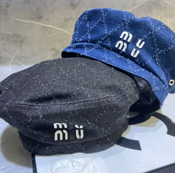 

designer letter beret womens checked hats retro cowboy cap warm winter outdoor windproof vacation bonnet caps, Blue;gray