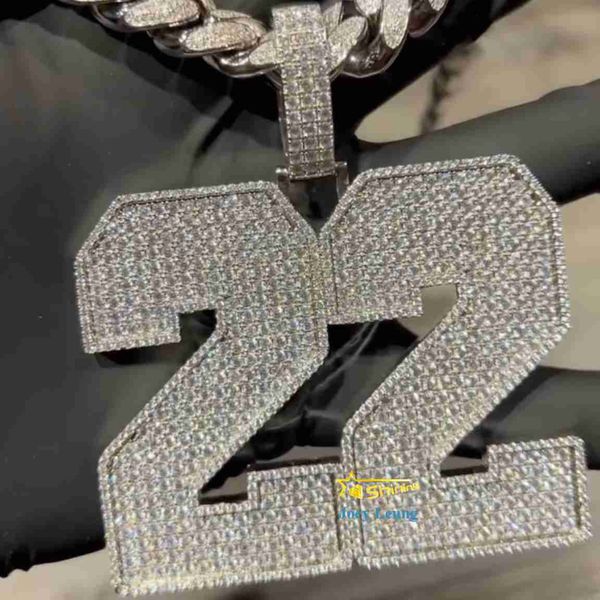 

925 sterling silver vvs diamond mossinate pass diamond tester hip hop jewelry iced out custom letter pendant necklace