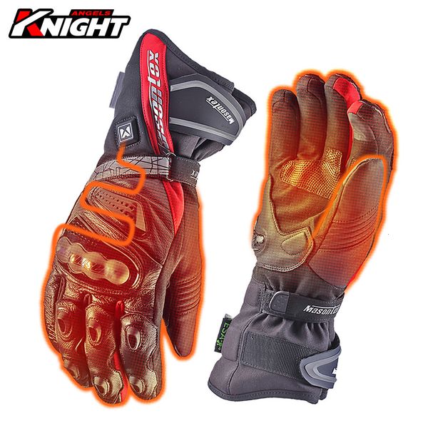 

five fingers gloves motorcycle heated winter waterproof carbon fibre heating snowmobile touch screen battery powered 230823, Blue;gray