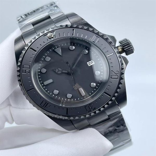 

all black luxury mens watch sea-dweller ceramic bezel 44mm stainless steel 116660bkso automatic black cameron diver wr214n, Slivery;brown