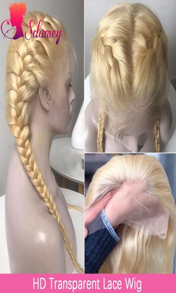 

wigs hd transparent blonde 13x4 13x6 lace front human brazilian 4x4 closure straight human hair wigs 613 edge frontal wig9632059, Black;brown