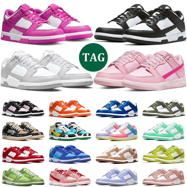 

men women panda lows shoes triple pink unc grey fog syracuse medium olive orange pearl gai rose whisper womens trainer designer sn tmx, Black