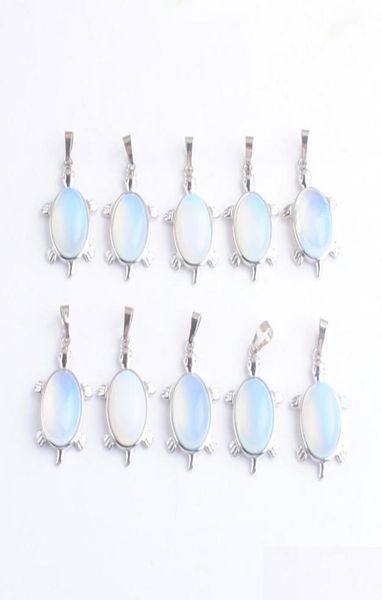 

pendant necklaces natural stone opal tiny turtle pendants reiki animal shaped cute tortoise fashion jewelry factory directly bdeho7494199, Silver
