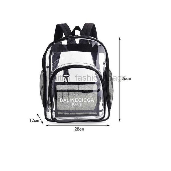 

2023 sell backpack style transparent backpack printable waterproof bag creative travel clear jelly bags simple caitlin_fashion_bags01