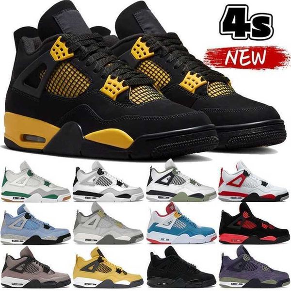 

thunder 2023 jumpman 4 4s mens basketball shoes men women sports sneakers trainers pine green military black midnight navy cat university ic