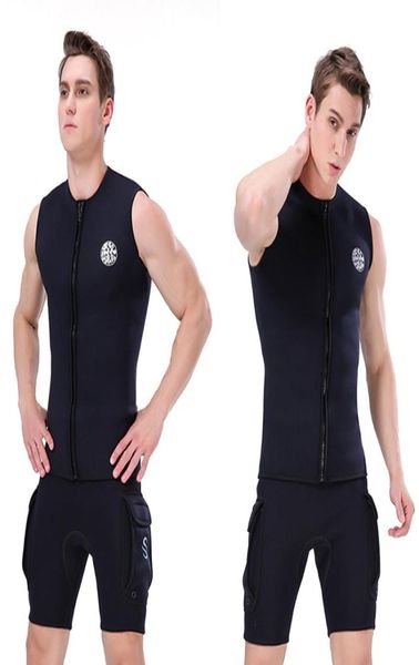 

swim wear 3mm neoprene fleece warm wetsuit vest men zipper swimwear surfing diving scuba snorkeling equipment sleeveless jack6006922