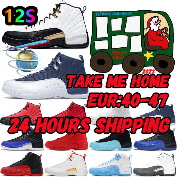 

2023 jumpman 12 mens basketball shoes og utility 12s reverse flu game royal taxi michigan university gold indigo gamma blue twist white trai