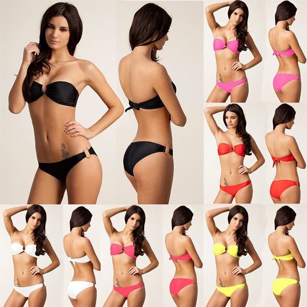 

women swimsuit bikini swimwear thong bathing suit cut beachwearwith chest cushion315e