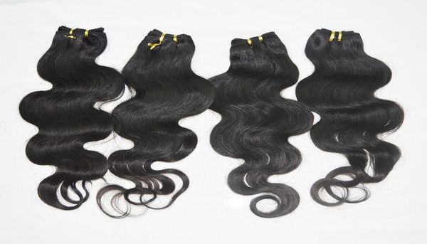 

whole 20pcs processed human hair quality body wave bundles delivery6371584, Black