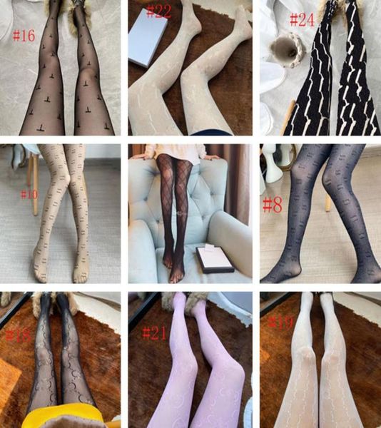 

designer letters long stockings tights socks for women ladies black stocking pantyhose net sock party nightclub9104008, Black;white
