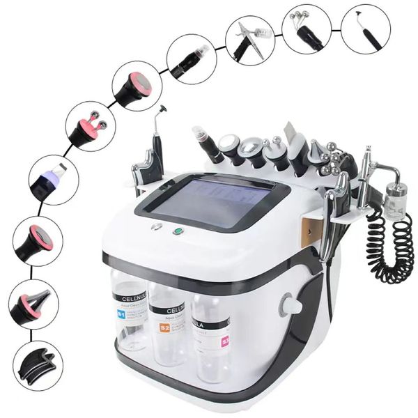 

portable 10 in 1 h2o2 hydro dermabrasion oxygen water rejuvenation small bubble facial skin care peel face cleaning equipment