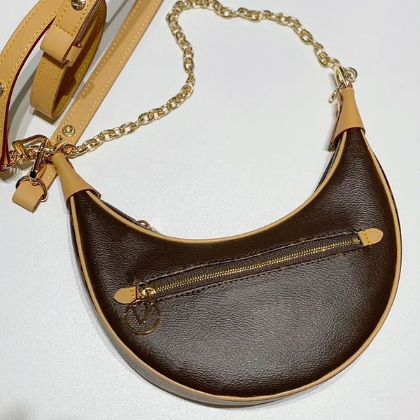 

designer shoulder women chain bags letter wallet leather handbags hobo bag pea bun crescent pouch flower crossbody roam mahjong envelope bag, Black;red