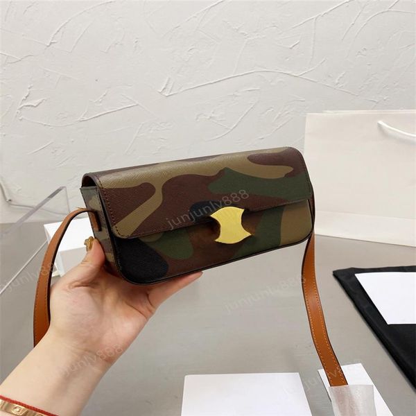 

leather triomphe shoulder bag women's men's handbag flip horizontal satchel luxury designer women's fashionable244d