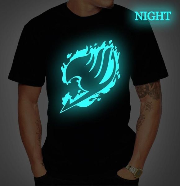 

anime fairy tail mens t shirt summer fashion short sleeve t shirts men casual tee luminous streetwear plus size 4xl 2206074315291, White;black