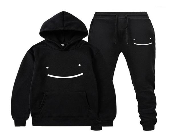 

dream merch two piece set womenmen hoodieslong pants pullover harajuku suit and tracksuit men039s tracksuits5052511, Gray