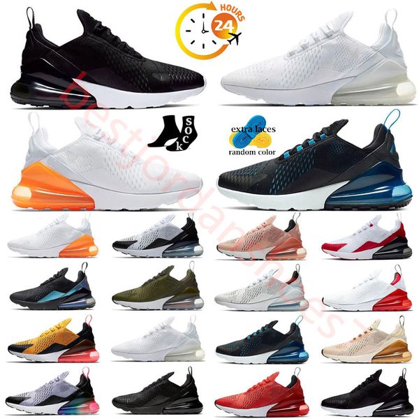 

sports 270 270s running shoes triple black neon university red midnight navy bred barely rose platinum volt max blue fury men women tennis t