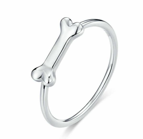 

unique european women girls 925 sterling silver cute bone finger rings size 68 for christmas gifts14764813068735