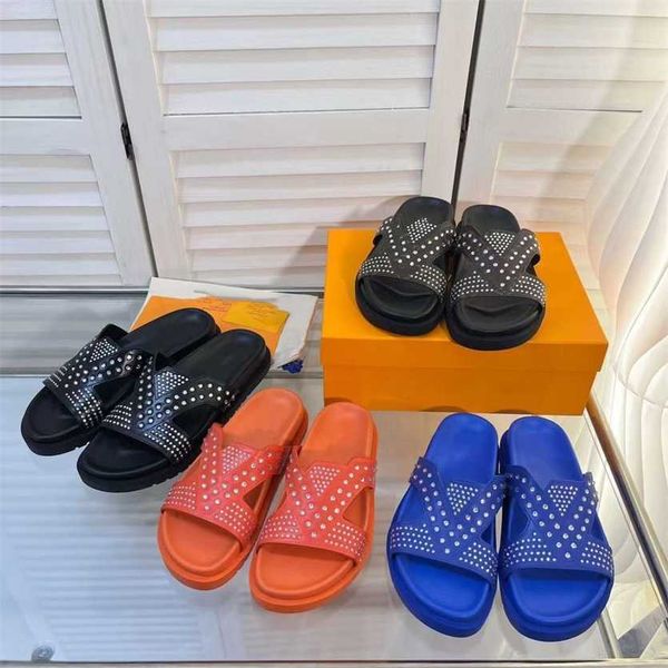 

womens mens crystal embellished sandals lu oasis diamond flat slide casual rhinestones sandal for woman shoe square head slippers comfort fl, Black