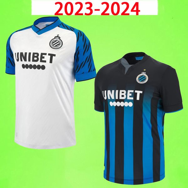 

23 24 brugge soccer jerseys home away 2023 2024 maillot de foot jutgla lang meijer onyedika buchanan vanaken skov olsen football shirts blac, Black;yellow