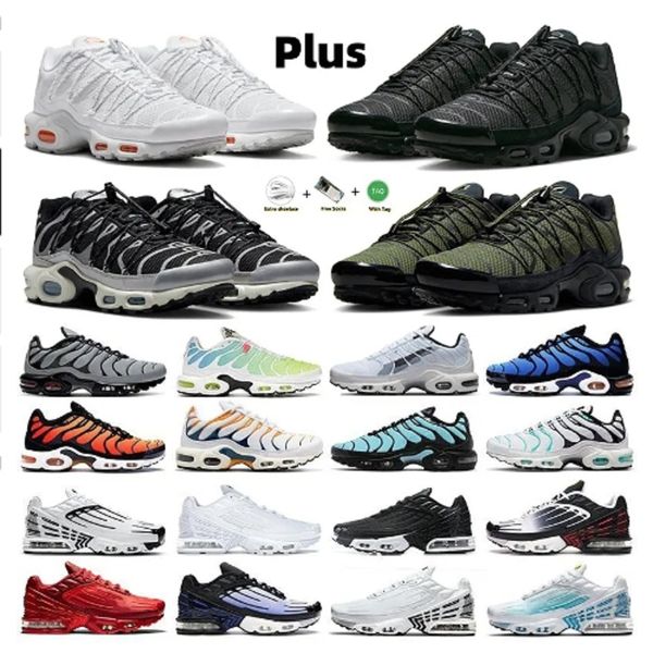 

eur 40-46 tn plus toggle utility running shoes for men women 3 terrascape triple black reflective white olive university blue mens trainers