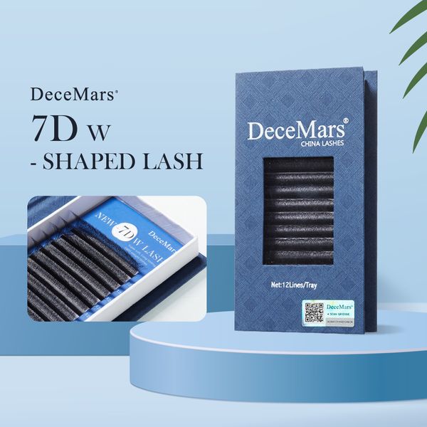 

false eyelashes decemars 7d w shaped eyelash 12linetray black 230822
