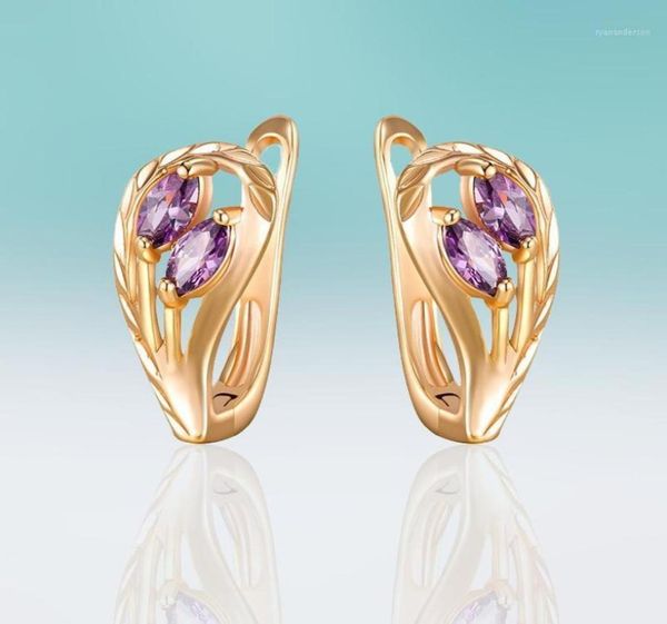 

stud fashion small earrings for women redblueblackgreenpurple cubic zirconia hollow flower korean jewelry11056090, Golden;silver